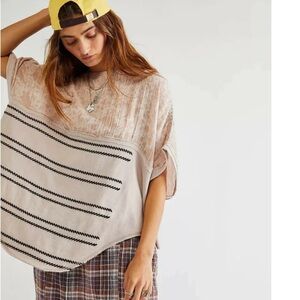 FREE PEOPLE Right Back Dolman Sleeve Top Size L Oversized